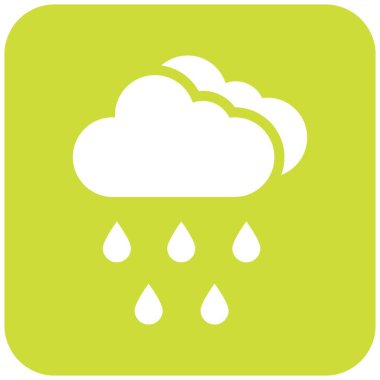 Yağmur Vektörü Simgesi Tasarımı Çizim Oranı