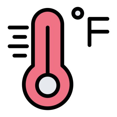 Fahrenheit Vektör Simgesi Tasarım İllüstrasyonu