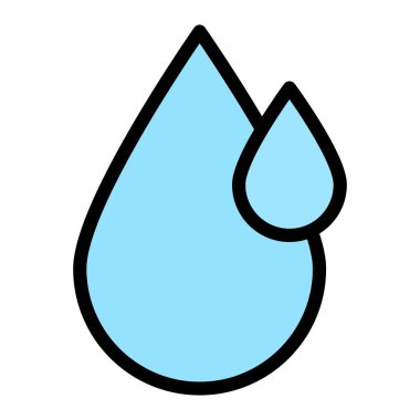 Su Damlası Vektör Simgesi Tasarım Çizimi