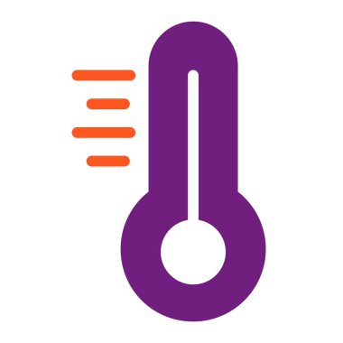 Termometre Vektör Simgesi Tasarım Çizimi