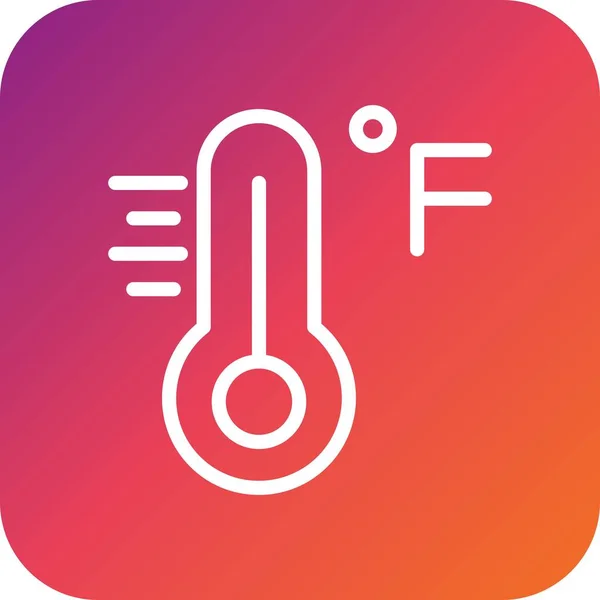 Fahrenheit Vector Ícone Design Illustratio — Vetor de Stock