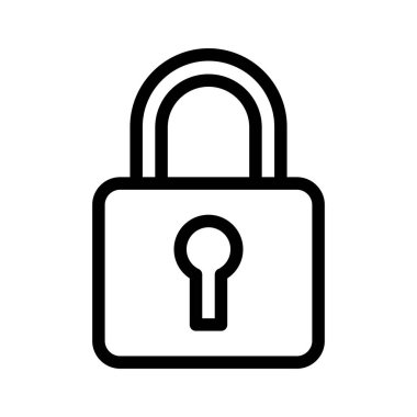 Asma kilit Vektör Simgesi Tasarımı Illustratio