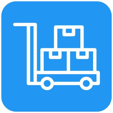 Trolley Vektör Simgesi Tasarım İllüstrasyonu