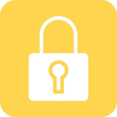 Asma kilit Vektör Simgesi Tasarımı Illustratio