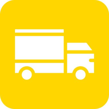 Teslimat Kamyonu Vektör Simgesi Tasarımı Illustratio