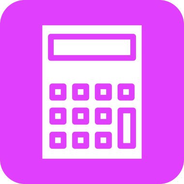 Hesap Makinesi Vektör Simgesi Tasarımı Illustratio