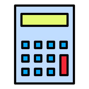 Hesap Makinesi Vektör Simgesi Tasarımı Illustratio