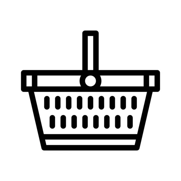 ショッピングバスケットベクトルアイコンデザイン イラスト比率 — ストックベクタ