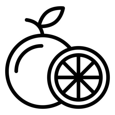 Turuncu Vektör Simgesi Tasarım Çizimi