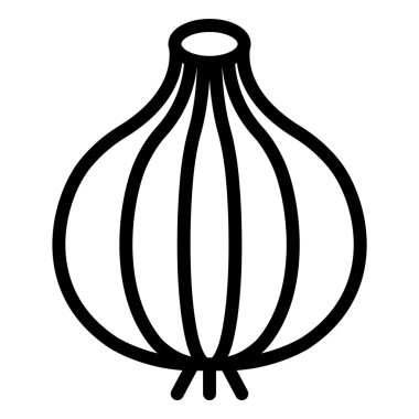 Soğan Vektörü Simgesi Tasarım İllüstrasyonu