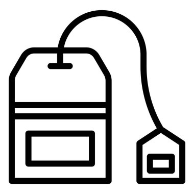 Çay poşeti Vektör Simgesi Tasarım İllüstrasyonu