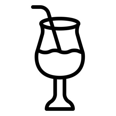 Kokteyl Vektör Simgesi Tasarım İllüstrasyonu