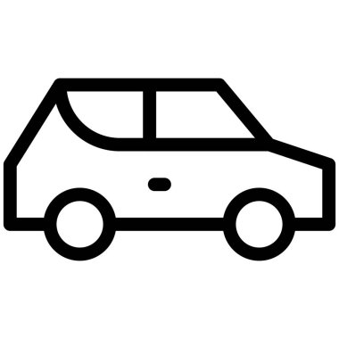 Araba Vektörü Simgesi Tasarım İllüstrasyonu