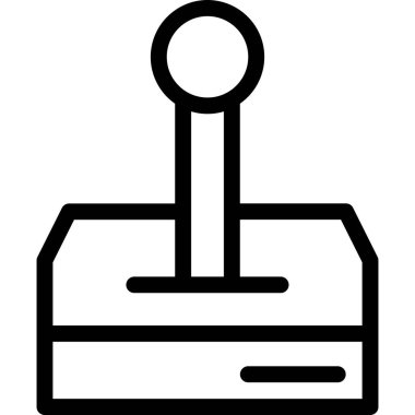 Joystick Vektör Simgesi Tasarım Çizimi