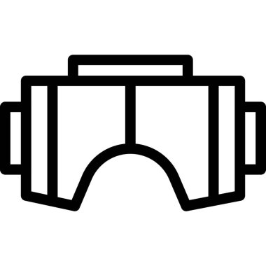 Vr gözlük Vektör Simgesi Tasarım İllüstrasyonu