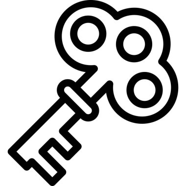 Anahtar Vektörü Simgesi Tasarım İllüstrasyonu