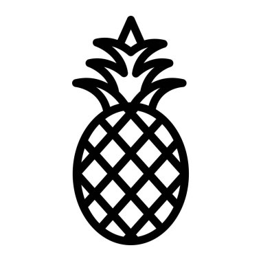 Ananas Vektörü Simgesi Tasarım İllüstrasyonu