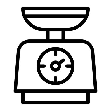 Ağırlık Ölçekli Vektör Simgesi Tasarım İllüstrasyonu