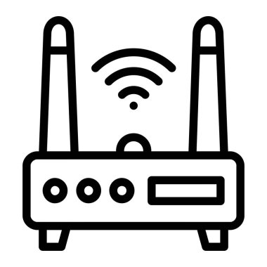 Wifi router Vektör Simgesi Tasarım İllüstrasyonu
