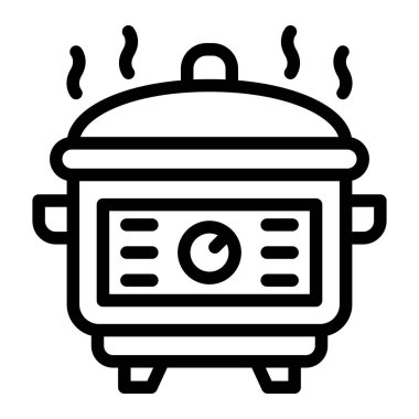 Pirinç Fırını Vektör Simgesi Tasarım İllüstrasyonu