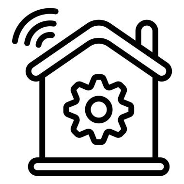 Akıllı Ev Vektörü Simgesi Tasarım İllüstrasyonu