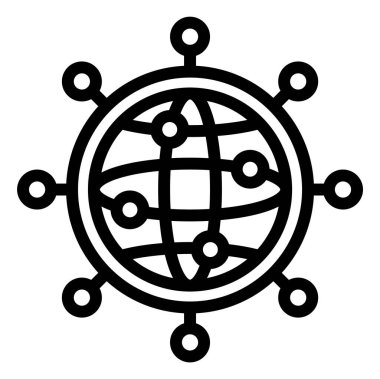 Ağ Vektörü Simgesi Tasarım İllüstrasyonu