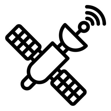 Uydu Vektör Simgesi Tasarım İllüstrasyonu