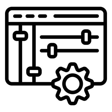 Ayarlar Vektör Simgesi Tasarım İllüstrasyonu