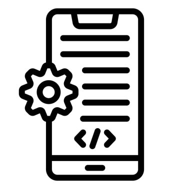 Uygulama Geliştirme Vektörü Simgesi Tasarım İllüstrasyonu