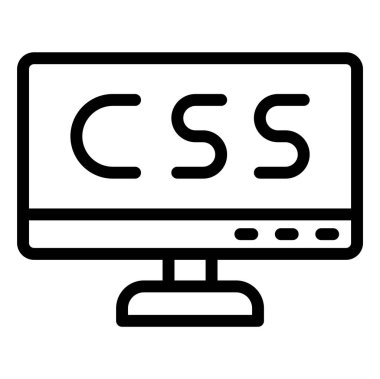 CSS Vektör Simgesi Tasarım İllüstrasyonu