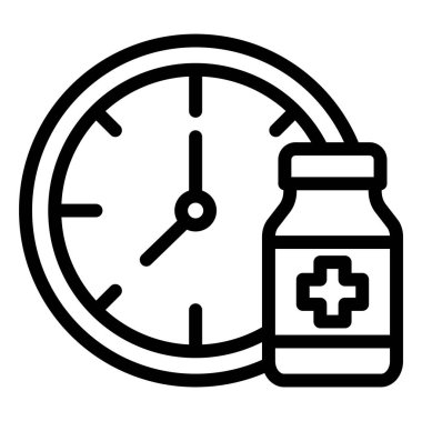 Saat Vektörü Simgesi Tasarım İllüstrasyonu