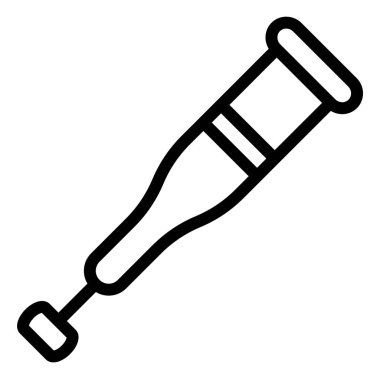 Koltuk değnekleri Vektör Simgesi Tasarımı Çizimi