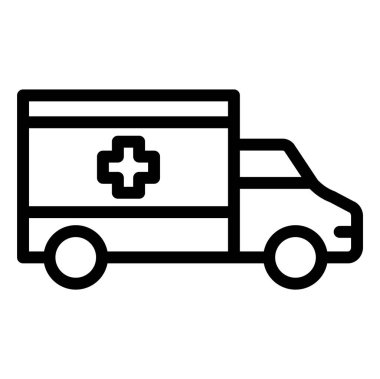 Ambulans Vektörü Simge Tasarımı İllüstrasyonu