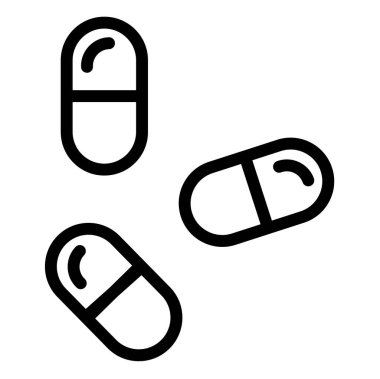 Kapsül Vektör Simgesi Tasarım İllüstrasyonu