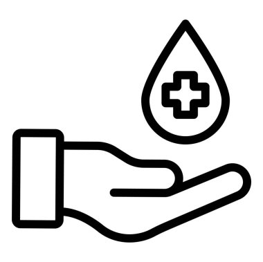 Kan Bağışı Vektörü Simge Tasarımı Çizimi