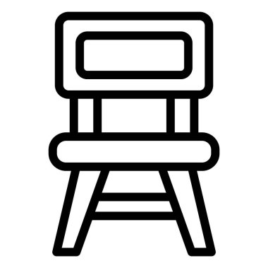 Sandalye Vektörü Simgesi Tasarım İllüstrasyonu