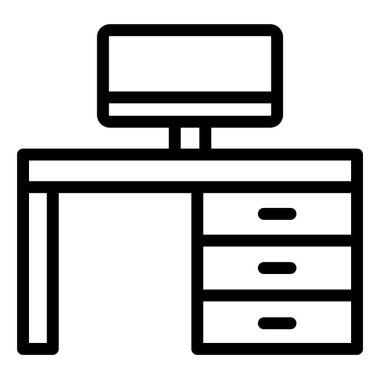 Çalışma Alanı Vektör Simgesi Tasarım İllüstrasyonu