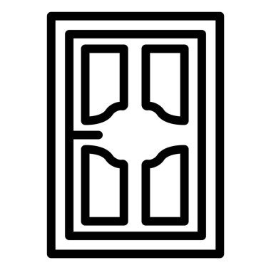 Kapı Vektörü Simgesi Tasarım İllüstrasyonu