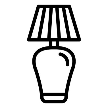 Döşeme Lambası Vektör Simgesi Tasarım İllüstrasyonu