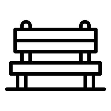 Bench Vektör Simgesi Tasarım İllüstrasyonu