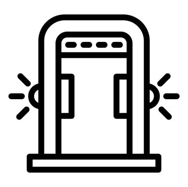 Vücut Tarayıcı Vektör Simgesi Tasarım İllüstrasyonu