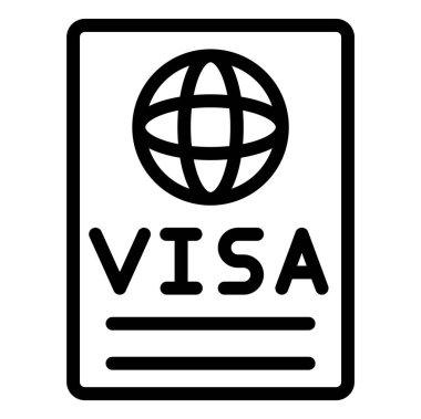 Visa Vector Simgesi Tasarım İllüstrasyonu