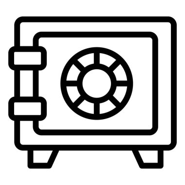 Güvenli Kutu Vektör Simgesi Tasarım İllüstrasyonu