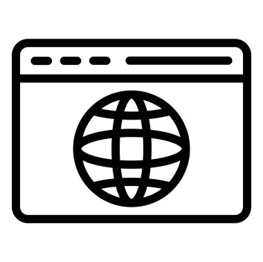 Tarayıcı Vektörü Simgesi Tasarım İllüstrasyonu