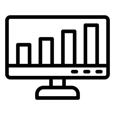 Çubuk Çizelgesi Vektör Simgesi Tasarımı İllüstrasyonu