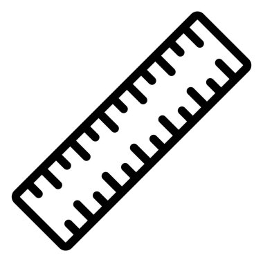 Cetvel Vektör Simgesi Tasarım İllüstrasyonu