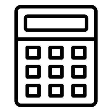 Hesap Makinesi Vektör Simgesi Tasarım İllüstrasyonu
