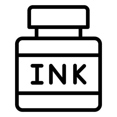 Mürekkep Vektörü Simgesi Tasarım İllüstrasyonu