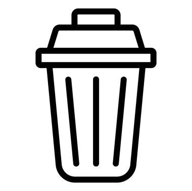 Çöp Vektörü Simgesi Tasarım İllüstrasyonu