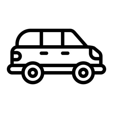 Otomobil Vektör Simgesi Tasarım İllüstrasyonu